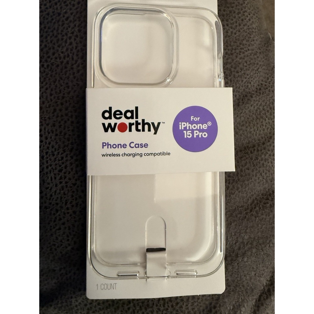 Deal-Worthy Clear Phone Case‎ for iPhone 15 Pro Wireless Charging Compatible